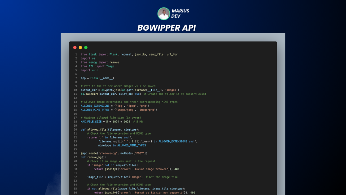 BGWiper API : Supprimez l'Arrière-plan des Images Facilement