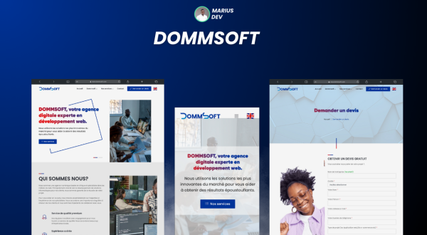  En savoir plus sur Développement du Site Web pour Dommsoft